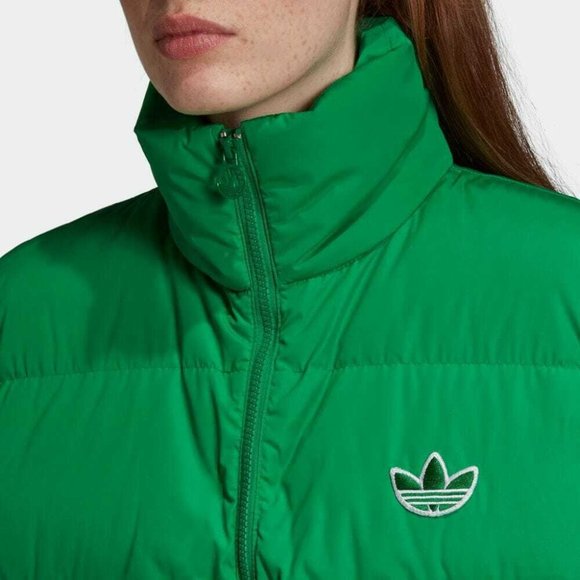 NEW Size XS X-Small   Adidas Originals Green Down Zip-Up Puffer Vest GD2521 - Picture 5 of 9